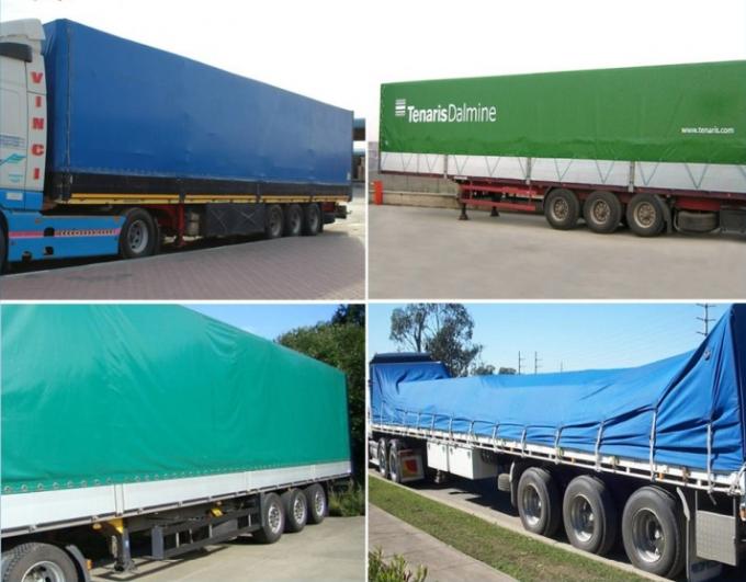 Αλεξίπυρο ύφασμα 14oz μουσαμάδων PVC 1680D μπλε σε 42oz/Sqm για τις καλύψεις φορτηγών