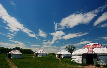 Δροσερή διογκώσιμη σκηνή Yurt θόλων μογγολική ανθεκτική με το ανεκτό βάρος 200kg