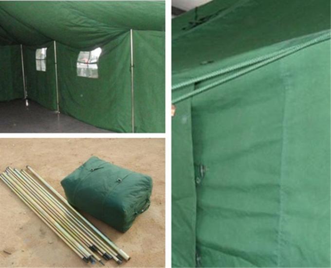 Απόδειξη αποσυνθέσεων σκηνών στρατού καμβά υφάσματος PVC προσφύγων με το ισχυρό άνεμο ανθεκτικό