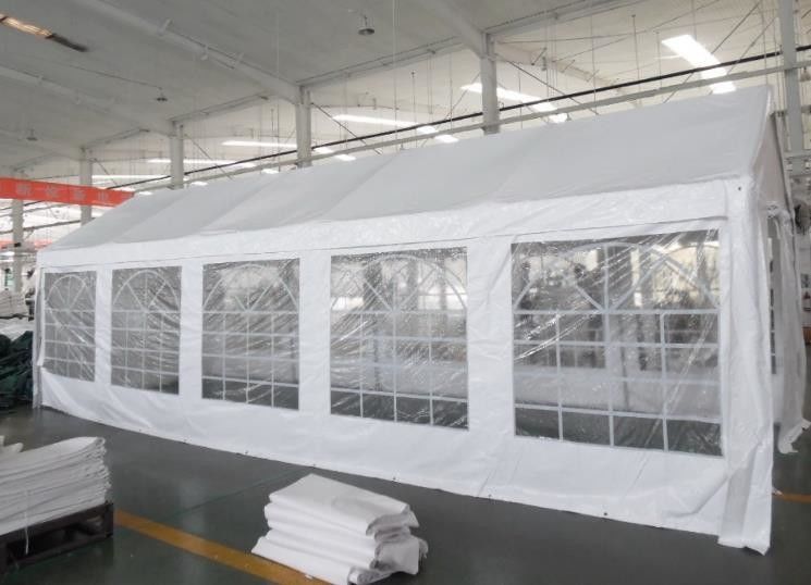 White 180gsm PE Tarpaulin Ourdoor Party Tents With Windows For Weeding